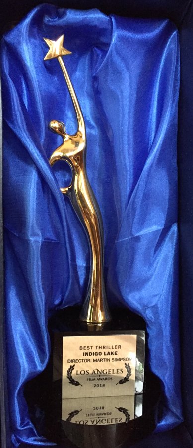 Best Thriller trophy, Los Angeles Film Awards 2018, for Indigo Lake